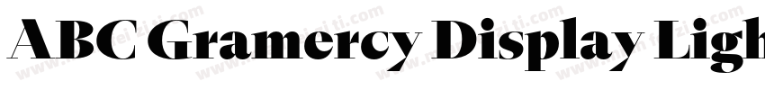 ABC Gramercy Display Light字体转换